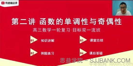 有道精品课-王伟 2021高考数学一轮复习 目标双一流班