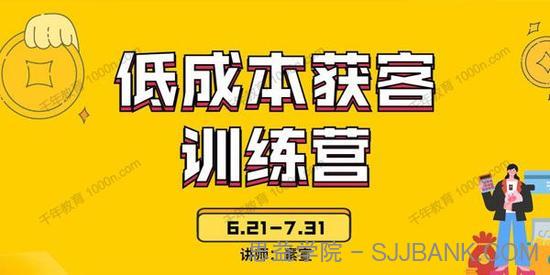 素宣成长学院《低成本获客变现营》低成本获取线上流量