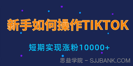 手小白操作tiktok，3天从0到10000粉丝撸美金实战分享