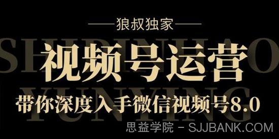 狼叔《视频号运营实战课8.0》带你深度入手微信视频号