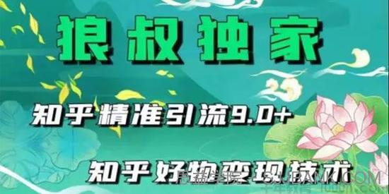 狼叔-2021最新知乎精准引流9.0+知乎好物变现技术