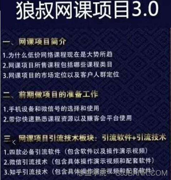 赚客会狼叔网课项目3.0，小白也能月入3W+【视频课程】