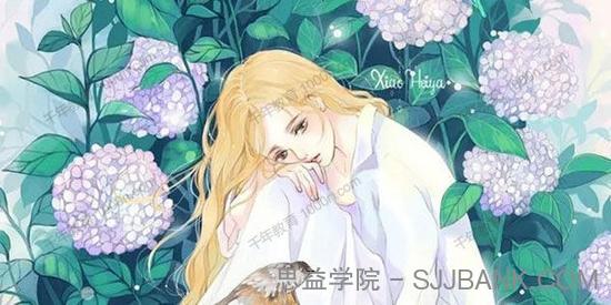 小黑牙PS唯美少女插画 画质高清带笔刷