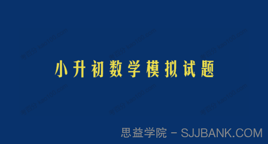 小升初试题：小升初数学模拟试题Word电子文档