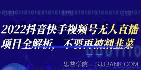 2022年最新抖音快手视频号无人直播项目全解析