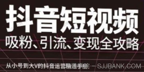 抖音短视频高级实操与理论课程：抖音运营精通手册