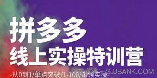 青云《拼多多运营实操特训营》从0到1带领实操