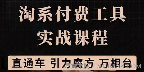 淘系付费工具实战课程 直通车引力魔方实操演练