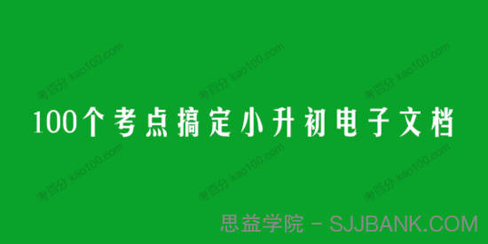 佳一数学 100个考点搞定小升初电子文档