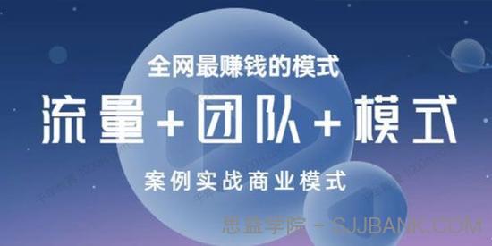 全网最赚钱的模式《流量+团队+模式》案例实战商业模式