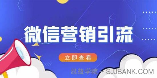 微信营销策划引流系列课程 每天引流100精准粉