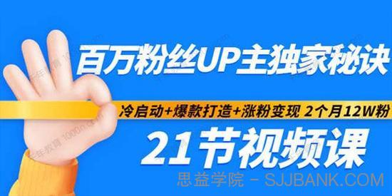 百万up主的涨粉秘诀 冷启动+爆款打造+涨粉变现