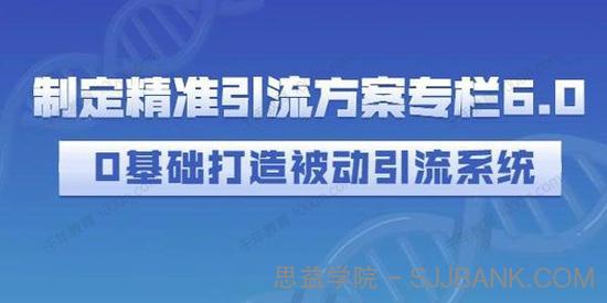 制定精准引流方案专栏6.0 0基础打造被动引流系统