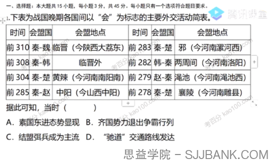 刘勖雯 2022年高考历史三轮套卷批改班