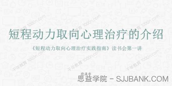 段涤非《短程动力取向心理治疗实践指南》读书会