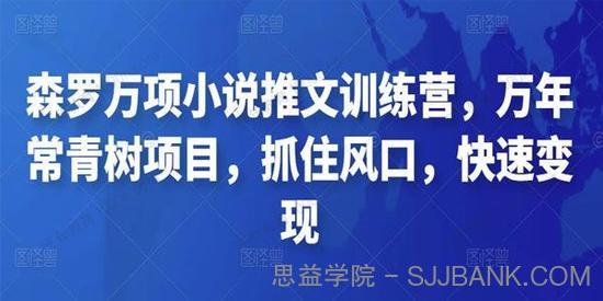 森罗万项小说推文训练营 万年常青树项目