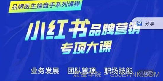 小红书品牌营销专项大课 品牌医生操盘手系列课程