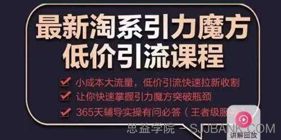 滔哥《淘系引力魔方低价引流课》低价引流快速拉新收割