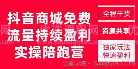 抖音商城搜索持续盈利陪跑成长营，抖音商城搜索从0-1、从1到10的全面解决方案