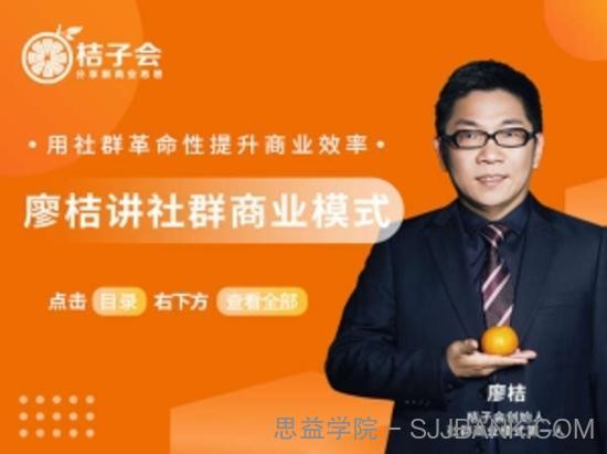 廖桔讲社群商业模式线下课程录播全集（桔子会）