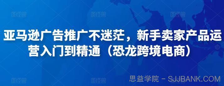 亚马逊广告推广不迷茫，新手卖家产品运营入门到精通（恐龙跨境电商）