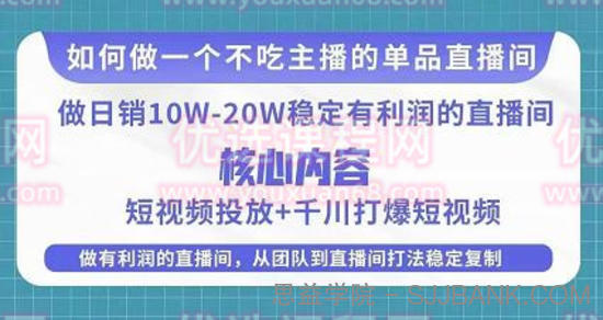 某电商线下课程，稳定可复制的单品矩阵日不落，做有利润的直播间